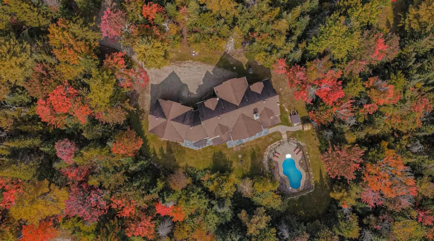Executive Plus 44 - Majestic Log Chalet With Hot Tub Sauna Heated Pool And Close To Activities Mille-Isles エクステリア 写真
